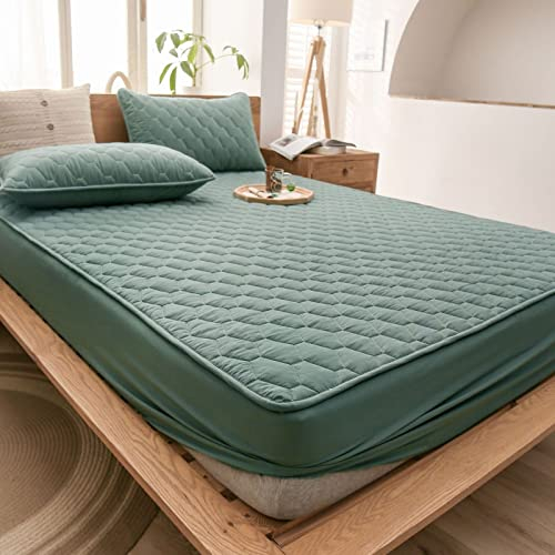 JIANINGHOME Bedding Gesteppte Matratzenauflage - Weich Mikrofaser Matratzen Topper - Matratzenschoner Unterbett auch für Boxspring-Betten,150x200+30cm