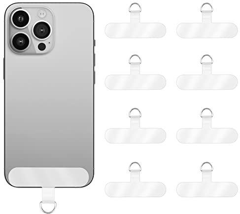 flintronic Handy Lanyard Pads, 8 Stück Handy Lanyard Pads mit Metallring, Universal Handykette Telefon Patch für die Meisten Smartphones, Multifunktional Telefon Lanyard Patch