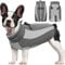 Kuoser Extras Wärme Hundemantel, Winddicht Hundejacke, Reflektierend Hundemantel Grosse Hunde, Hundemantel Winter, Moden Wintermantel Hund, Hundemantel Wasserdicht Grau XS