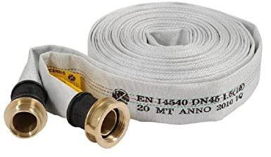 RUMASTORE Manichetta Antincendio TEK DN 45 mt 20 Raccordo UNI 804 PVC Giallo 45m