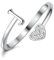 MILACOLATO 925 Sterling Silber Herz Initial Ringe für Frauen Mädchen 18K Gold Plated Initial Herz Stapelbar Ringe Einstellbare Initial Ringe für Teenager Heart Alphabet Buchstaben Ringe Damen