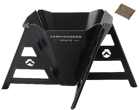 Campingmoon Collapsible Coffee Dripper Pour Over Camping Outdoor 304 Stainless Steel COF-01 (Black)