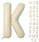 Biapian Buchstaben Ballons XXL, 40 Zoll Große Buchstabe K Folienballon, 101.6CM Beige Buchstaben Luftballon Aluminiumfolie Helium Ballons für Geburtstag Babyparty Hochzeit Jubiläum Dekoration(Creme K)