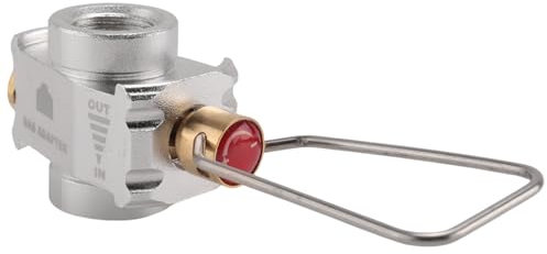 Nvanvmm Camping Gas Saver Plus Gas Converter Shifter Refill Flat Tank Conversion Adapter Camping Gas Adapter Valve,Silver