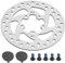 BuyWeek Elektroroller Bremsscheibe für Xiaomi M365/PRO/PRO2, 120mm Elektroroller Scheibenbremse 2 Bremsbeläge 5 Schraube Kit (5 Löcher)