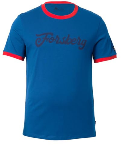 FORSBERG T-Shirt mit Vintage Logo hochwertige Qualität Gute Passform hoher Vintage Style, Farbe:blau, Größe:M