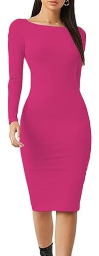 Prime fashions Women’s Long Sleeve Midi Maxi Summer Bodycon Dress Modern Pain and Multi-Purpose Dress