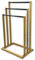 Porta Asciugamani da Terra in Legno Faggio, 45x25.5x83hcm, Portasciugamani da Pavimento Autoportante, Tripla Barra, Made in Italy