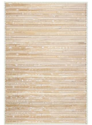 Acomoda Textil – Alfombra de Bambú Natural Ecológica para Interior y Exterior. Alfombra Resistente, Antideslizante y Cómoda para Dormitorio, Salón y Jardín. (Natural White, 80x150 cm)