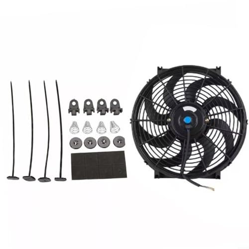 14 12V 80W Ultra-thin Electric Radiator Cooling Fan, Low Noise, Engine Cooling Fan, Condensing Fan Kit
