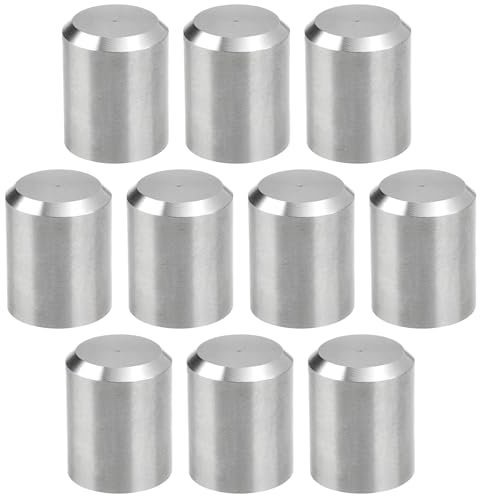 SG Store 10 Stück Zier-Endkappen für Handläufe 304 Edelstahl Runde Handlauf-Endkappen Ersatzteil Außendurchmesser 12mm Innendurchmesser 10mm Länge 15mm Handlauf-Endabdeckung