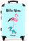 NoBoringSuitcases.com Valise Enfant Fille, Valise Personnalisable, Valise Soute, Serrure TSA, Suitcase, Valise Fille, Valise Grande Taille (67cm - 72L) (Flamant rose sur des patins à roulettes - Bleu)