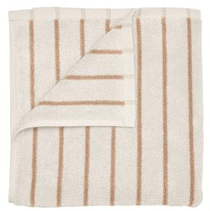 blomus | Handtuch -ARTO- aus 100% Bio-Baumwolle | Größe 50 x 100 cm | 600 g/m² Frottee | Farbe Moonbeam/Amber Brown