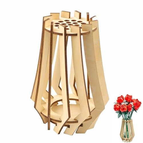 Vase for Flowers Bouquet, Wooden, Home Decor, Creative, Unique, Fun and Decorative Vase for Flowers, Gift for Flowers Lovers