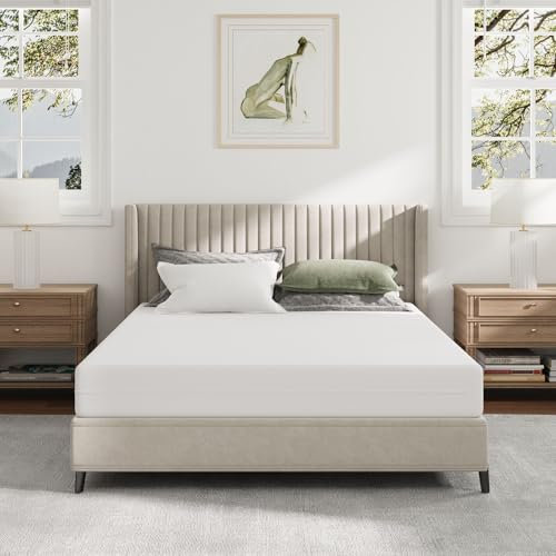 Novilla Matelas en Mousse en Fibre de Bambou 140x200, Hauteur 16 cm, 7 Zones de Confort, Matelas avec Housse Amovible