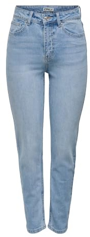 ONLY Female Straight-Fit Jeans ONLEMILY Hohe Taille Gerade geschnitten Knöchellang Jeans