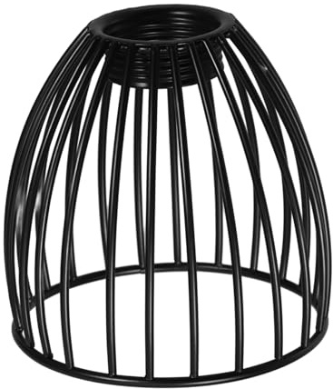 ULTECHNOVO Eisen Lampenschirm Runde Lampe Kleine Trommel Lampenschirme Käfig Lampenschirm Für Kronleuchter Tischlampen Stehlampen Schwarz