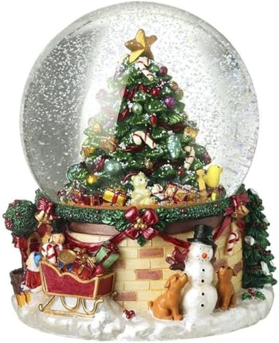 Heaven Sends Große Weihnachtsbaum-Schneekugel für den Tisch, 19 x 19 x 20 cm