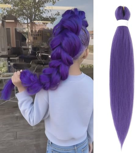 Extension Per Treccine Africane Capelli Trecce Viola Braids Extension 26 Pollici 1pack Extension Per Treccine Africane Extensions (26 Pollice, Viola Scuro)