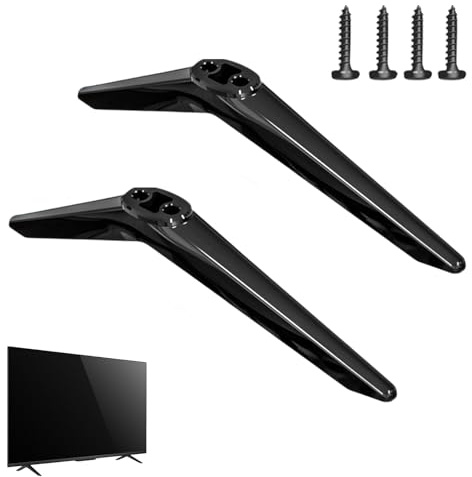 Universal TV Standfüße 32-55 Zoll,Ersatzsockel für LED LCD Fernseher,Kompatibel mit TCL Roku Smart TV,TVStänderbeine mit Schraubenset,TVStand Base,TVSockelfüße,Stabile TVHalterung für Wohnzimmer