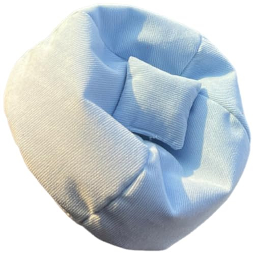 Elnwnnkc Kleines Sofa Für 15–17 cm Große Puppen Weiches Stoffkissen Mit Plüschkissen Kreative Spielzeughausdekorationen Puppenzubehör Dekoratives Puppensofa Mit Kissen