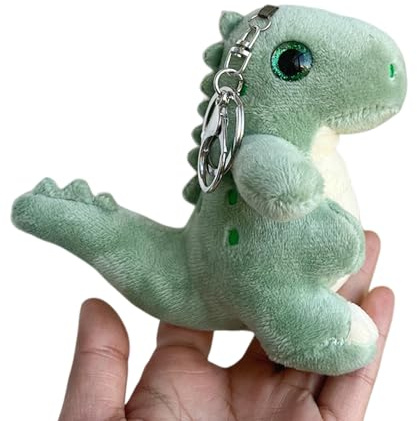 Xiyocadt Kuscheltier Dinosaurier Anhänger, 12cm, Süßer Dino Plüsch Schlüsselanhänger, für Taschen Rucksäcke Schlüssel Kinder und Dino-Fans (hellgrün)