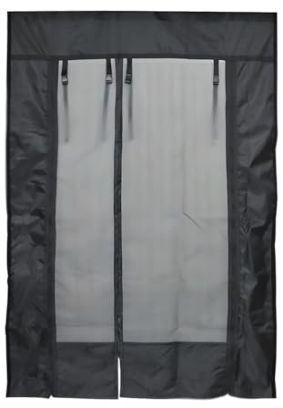 Whychstore Moustiquaire de porte pour camping-car Fiat Ducato - 180 x 133 cm - Noir - Avec fermeture éclair - Installation sans outils - Pour camping