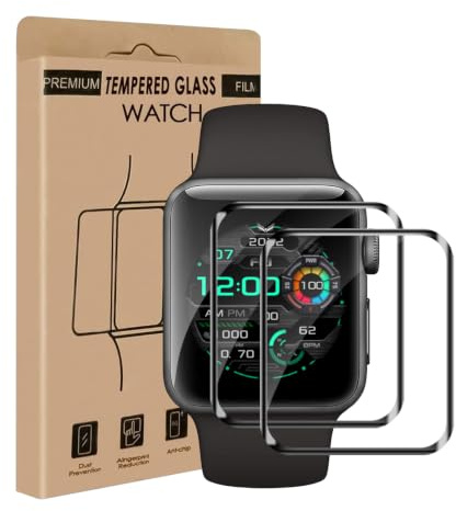 Bodyguard 2 Stück Schutzfolie für Panzerglas für Apple Watch 4/5/6/SE 44mm | 3D Vollbildschirm Anti-Kratze HD Clear für Apple Watch 44mm Displayschutz