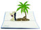 Favour Pop Up® - 3D Hochzeitskarte. Ein filigranes Kunstwerk, dass sich beim Öffnen als Hochzeitspaar unter Palmen entfaltet. TW031 …