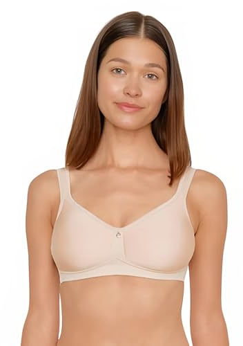 SUSA BH Damen ohne Bügel - Catania 7870 - 75A ivory - Spacer-BH mit Unterbrustband - Gemoldete Cups mit Stützblenden & verstellbaren Träger - Seamless - Bequemer T Shirt BH