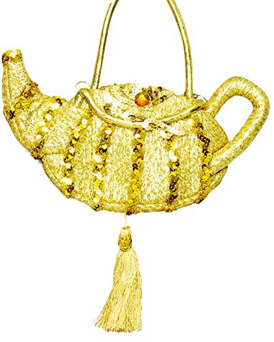 Das Kostümland Handtasche Wunderlampe zum Märchen Kostüm 1001 Nacht - Gold - arabisch orientalisch Flaschengeist Kostüm Zubehör Karneval Fasching Mottoparty JGA Theater