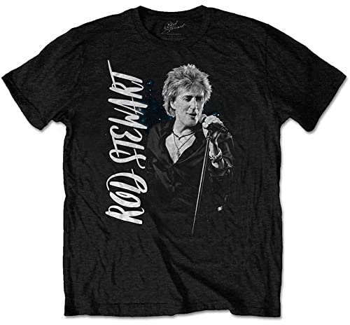 Rock Off Rod Stewart Admat Unisex Black T Shirt (Medium)