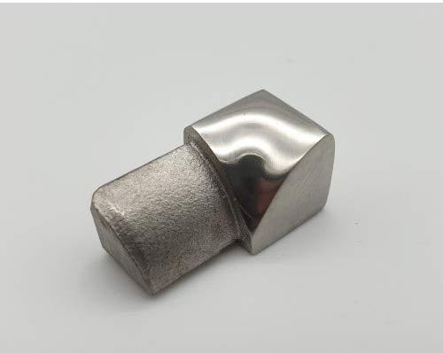 Profilé d'angle intérieur rond 10 mm, brillant, pour rails en acier inoxydable Rotthues