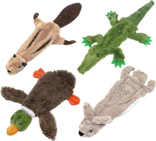 Best Pet Supplies Jouets couineurs 2 en 1, Tissu Doux et Durable pour Chien Petit, Moyen et Grand, sans Rembourrage, pour l'intérieur, Peut contenir Une Bouteille en Plastique, 4 Formes, Taille L