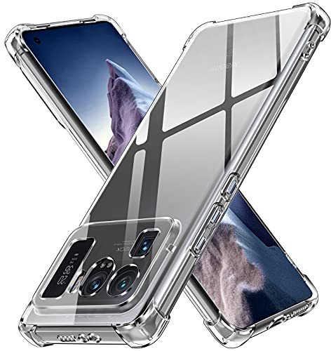 ivoler Klar Silikon Hülle für Xiaomi Mi 11 Ultra mit Stoßfest Schutzecken, Dünne Weiche Transparent Schutzhülle Flexible TPU Durchsichtige Handyhülle Kratzfest Case Cover