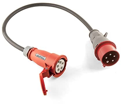 Wallbox24 Adapterkabel 3 Ph 400V CEE 32A Stecker auf CEE 16A Kupplung