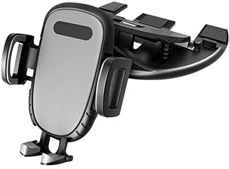 Supporto Cellulare Auto Cd,Staffa Navigazione Per Telefono Veicolare Cd Lettore Porta Cellulare Universale Auto Ruotabile a 360°Per Cellulari Da 4,7-7,1 Pollici Clip Rilascio Con Un Solo Pulsante