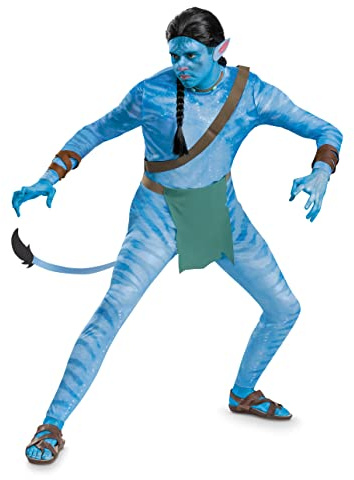 Avatar Jake Kostüm, offizielles Disney Avatar Way of the Water Kostüm für Erwachsene