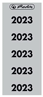 Herlitz 50042999 Jahreszahlen 2023, grau, 50 Stück