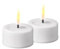 Deluxe Homeart Flammenloses LED-Teelicht-Set für den Innenbereich – mit Real Flame™-Technologie – batteriebetriebene Kerze (weiß)
