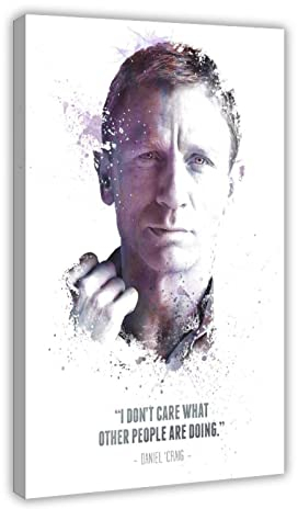 MOIT Leinwand-Poster The Legendary Daniel Craig And His, Schlafzimmer, Dekoration, Sport, Landschaft, Büro, Raumdekoration, Geschenkrahmen, 40 x 60 cm