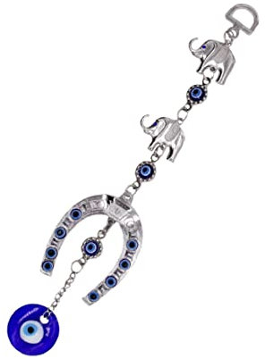 Homoyoyo Blaue Augen Hängender Anhänger Türkischer Anhänger Glücksbringer Elefant Form Blaue Augen Segen Dekor