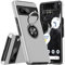 KRAFTCARE Hülle für Google Pixel 7, Handyhülle mit Eingebetteter 360° Grad Ring, Magnetische Schutzhülle TPU Stoßfest Cover Case für Google Pixel 7,Silber