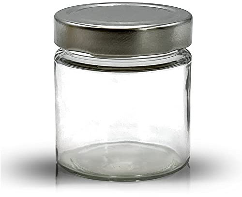 Apoidea – Honiggläser 250g mit DEEP Twistoff Deckel in Silber 24 Stück/Honiggläser 250g mit Deckel/Honigglas und Einweckglas Deepglas/Hochwertige Honig Gläser für Ihren eigenen Honig