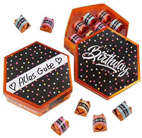 Aufkleber-Set passend für Küsschen Pralinen - Happy Birthday Konfetti - dv1189
