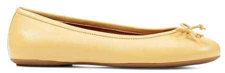 Geox Women's D Palmaria B Ballet Flat, Lt Yellow, 2 UK