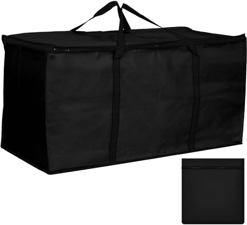 ZLPBAO XXL Bolsa de Almacenamiento para Cojines Jardín, Bolsa de Almacenamiento para árbol de Navidad y Impermeable Bolsa para Cojines de Exterior de Transporte y Cremallera (123 x 55 x 40 cm)