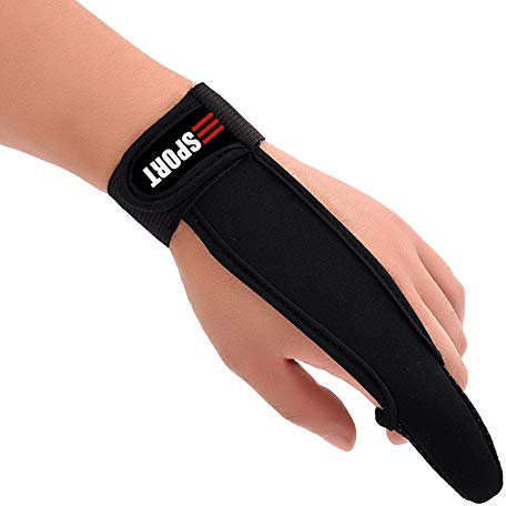 AMZLORD 1 Stück EIN Finger Handschuhe Angelfingerhandschuh Atmungsaktive Fingerschutz zum Angeln Index-Fingerschutz Handschuh for das Angeln im Freien (Schwarz)