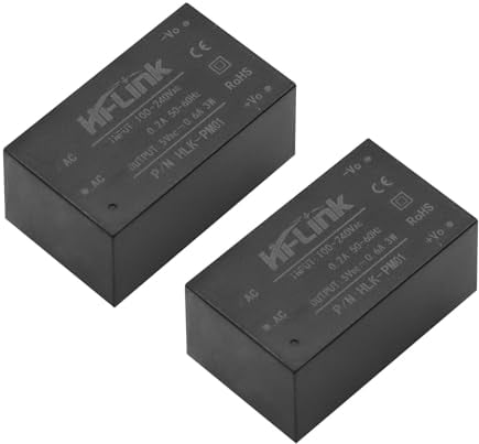 APKLVSR Paquete de 2 Mini módulos de Fuente de alimentación de 220 V a 5 V, módulo de alimentación Aislado AC-DC Compatible con Arduino y Raspberry Pi