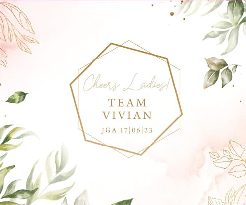 JGA/Hochzeit Etikett für Prosecco Dosen greenery rose | Mit deinem Wunschnamen/Wunschtext | ab 10 Stück
